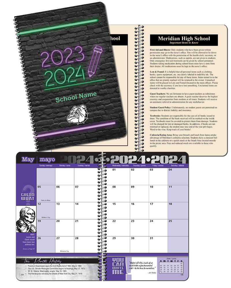Academic Planner, Student Agenda, Calendar Accessories Pack
