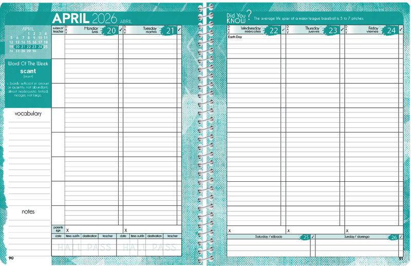 2025/2026 Standard Middle School Planner