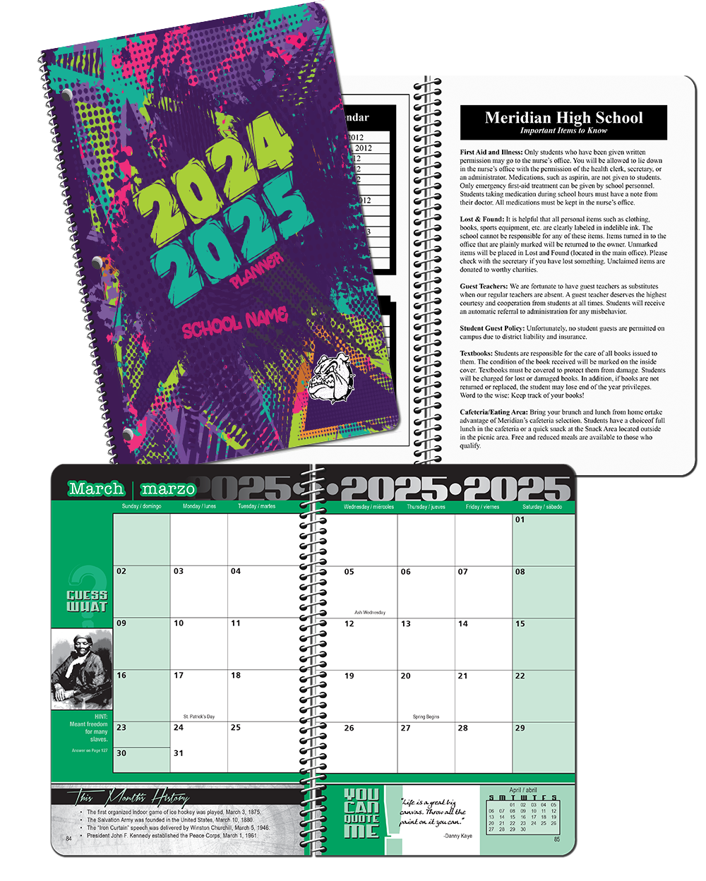 Meridian Student Planners Custom Primary Elementary Middle High School Meridian Student Planners